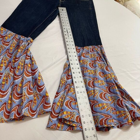 Converse Hippie Boho Chic Denim Jeans Size 6 - Picture 7 of 9